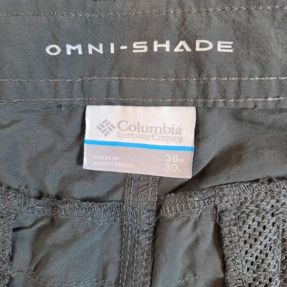 Columbia Omni-Shade Tactel Nylon Hiking Pants Men’s 36x30 Gray UPF Outdoor - Picture 3 of 12